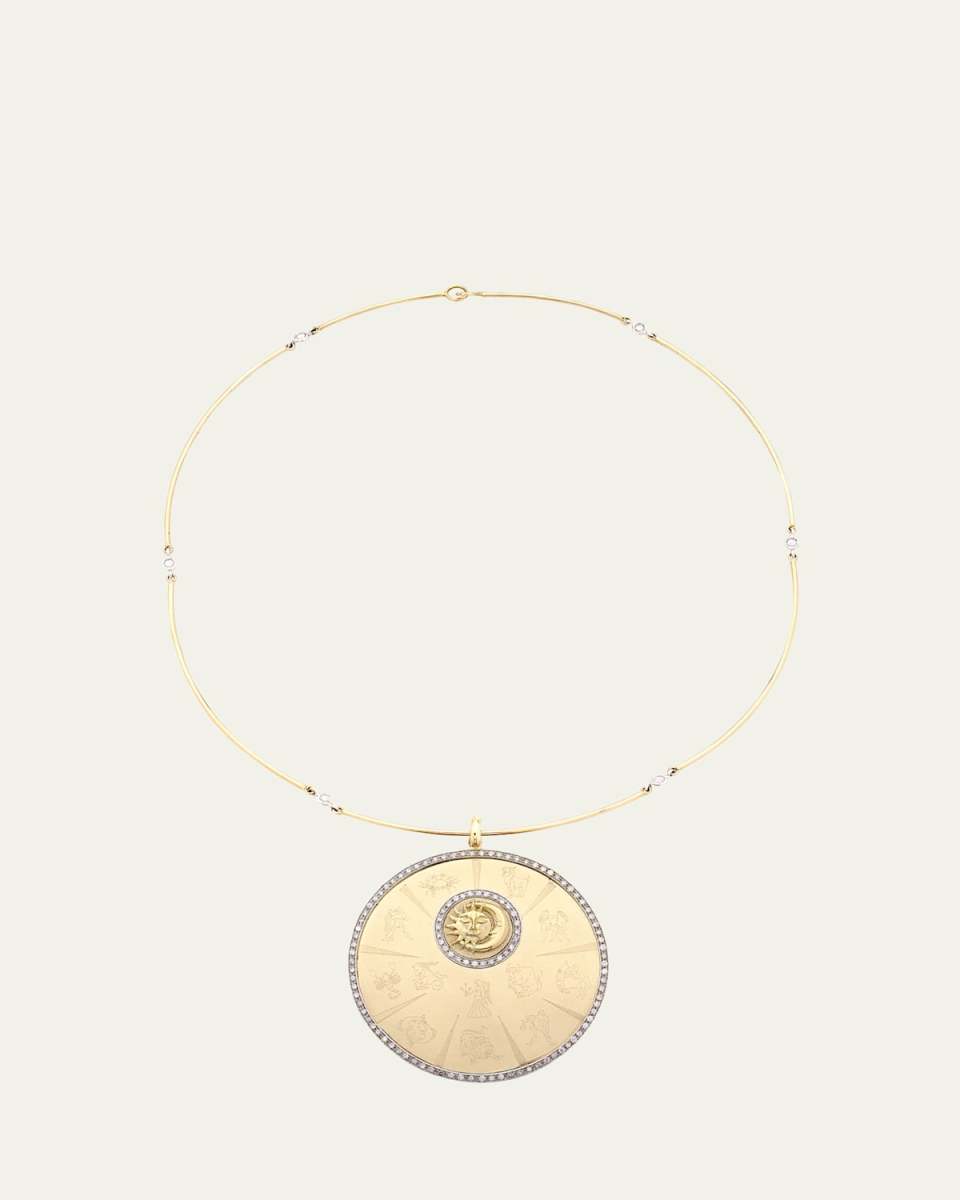 18K Yellow Gold Constellation Necklace with Diamonds